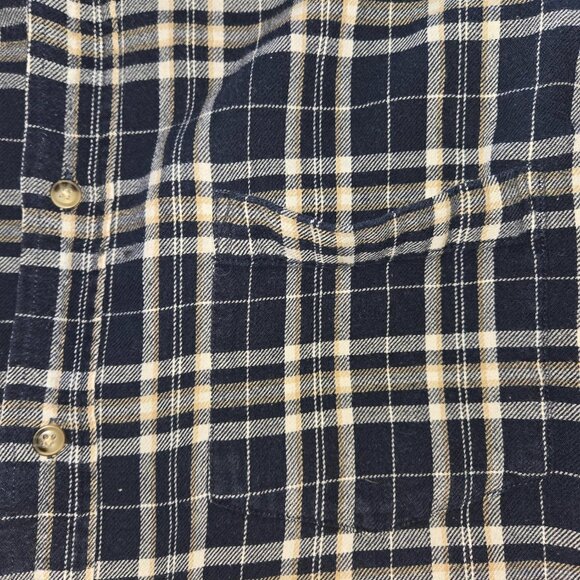 Timber Creek by WranglerPlaid Flannel Shirt Mens Blue & Gray Size XL Long Sleeve - Picture 5 of 11